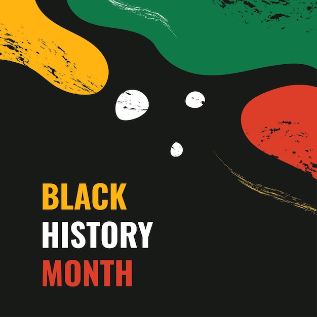 Vector black history month design background for international moment