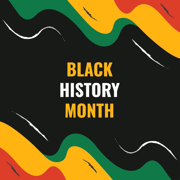 Vector black history month design background for international moment