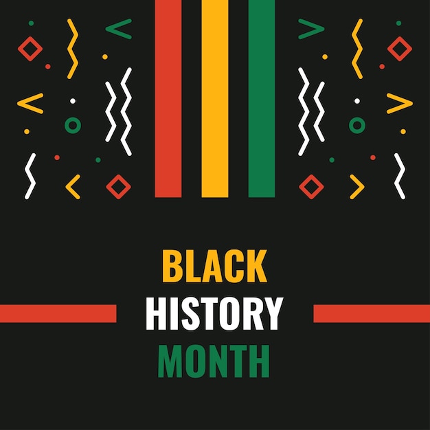 Vector black history month design background for international moment