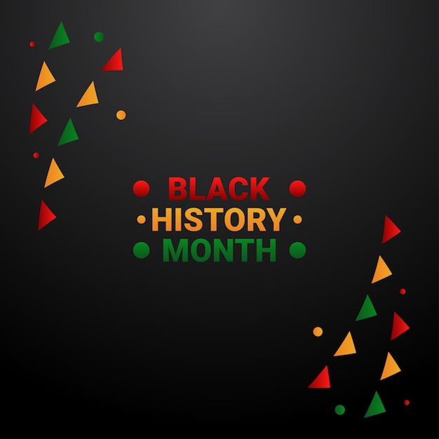 Vector black history month design background for international moment