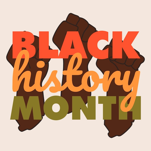 black history month design banner social media