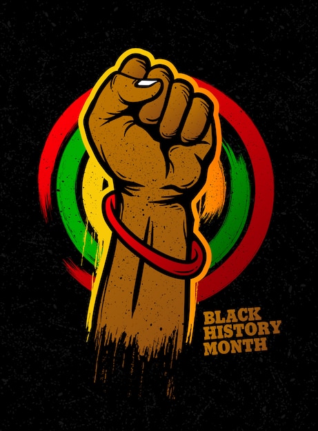 Vector black history month grunge design