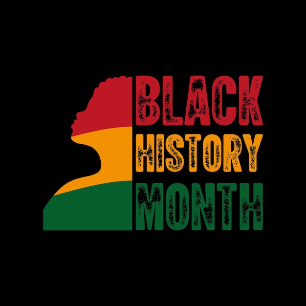 Black history month illustration design