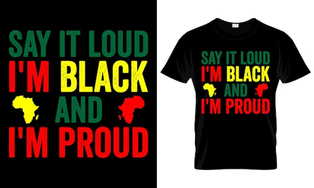 Black history month juneteenth preventivo design tipografia afroamericana tshirt design