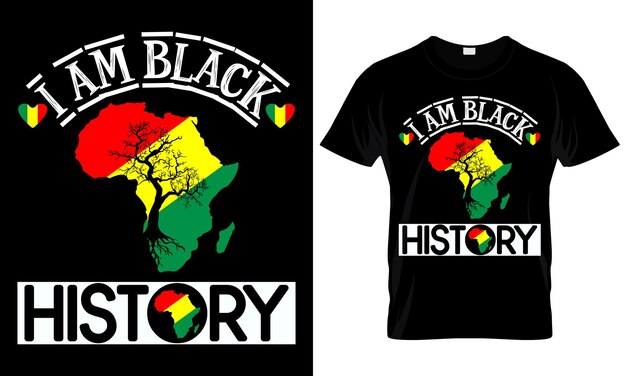 黒人歴史月間動機付けの肯定的な引用デザインアフリカ系アメリカ人のタイポグラフィTシャツのデザイン