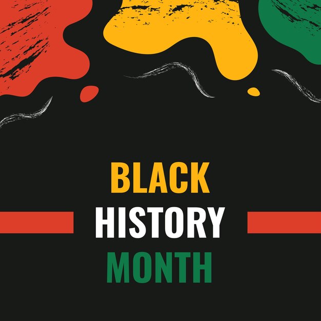 Black History Month ontwerpachtergrond voor internationaal moment