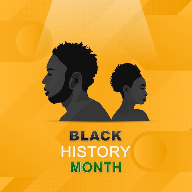 Vector black history month poster vector celebrates canada usa african black history month post design