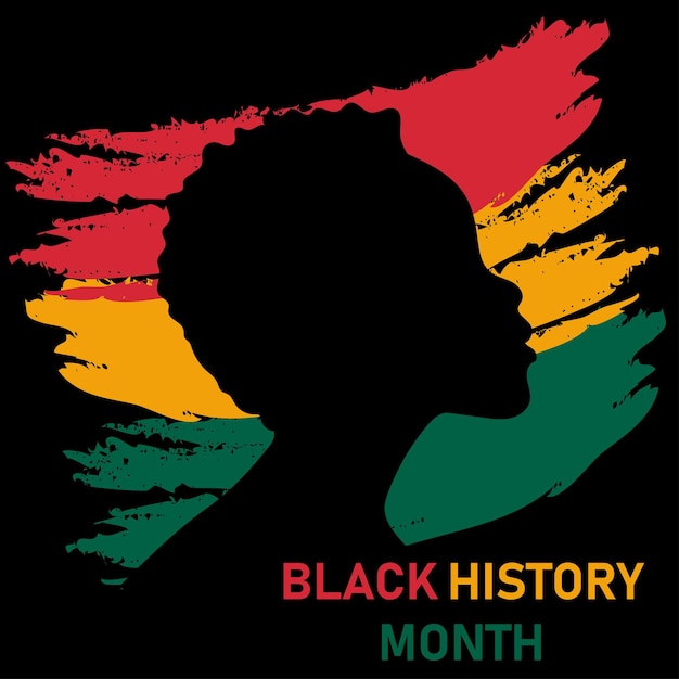 Black History Month social media banner African American History Vector illustration