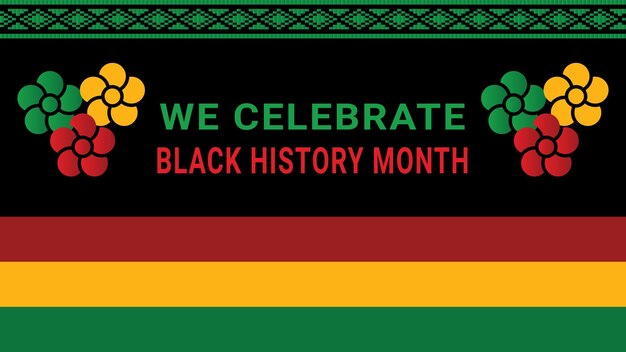 Vector black history month social media post vector design is celebrated annually in february