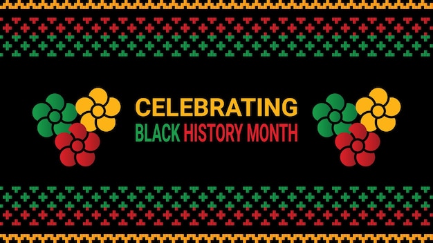 Black history month social media post vector design is celebrated annually in February