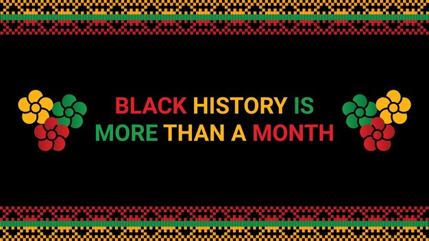 Black history month social media post vector design is celebrated annually in February