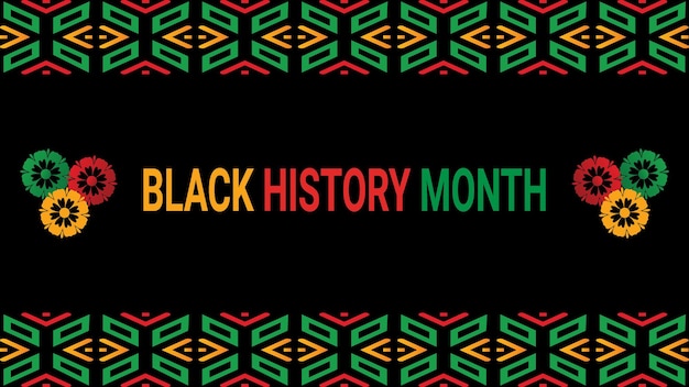 Black history month social media post vector design is celebrated annually in February