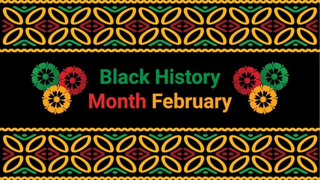 Black history month social media post vector design is celebrated annually in February