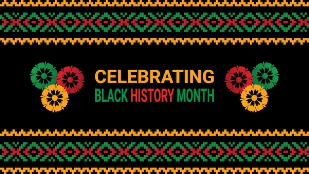 Black history month social media post vector design is celebrated annually in February