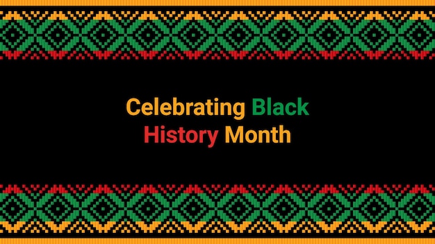 Black history month social media post vector design is celebrated annually in February