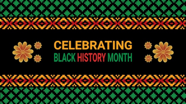 Black history month social media post vector design is celebrated annually in February