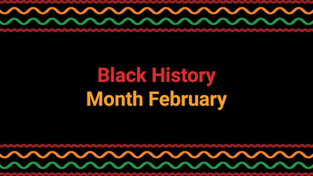 黒歴史月間ソーシャル メディア投稿ベクター デザインは、毎年 2 月に祝われます。