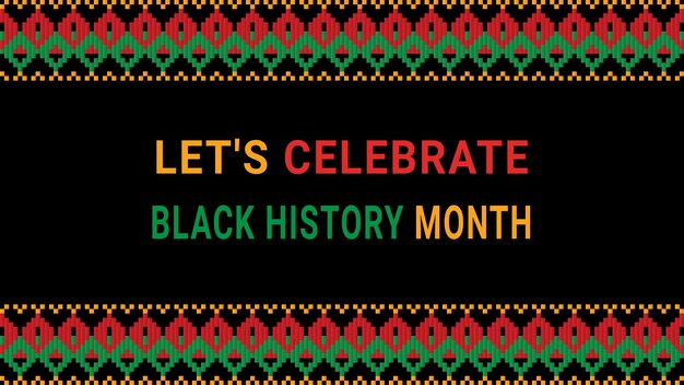 Black history month social media post vector design is celebrated annually in February