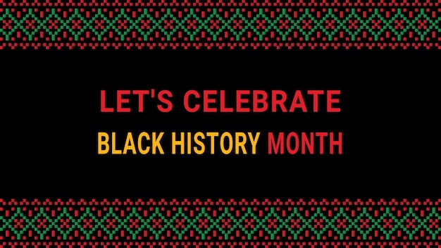 Black history month social media post vector design is celebrated annually in February