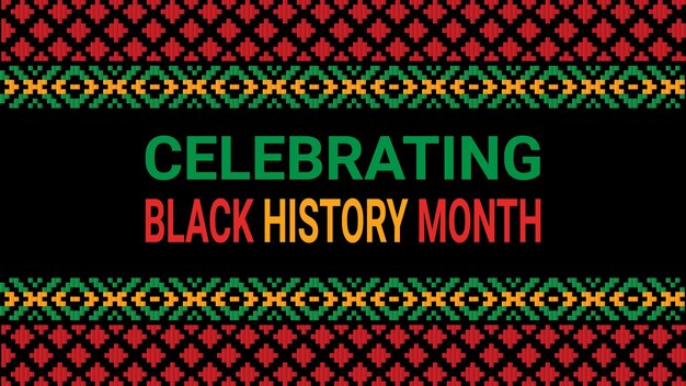 Black history month social media post vector design is celebrated annually in February