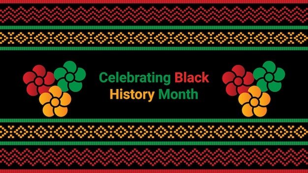 Il design vettoriale dei post sui social media del mese della storia nera viene celebrato ogni anno a febbraio