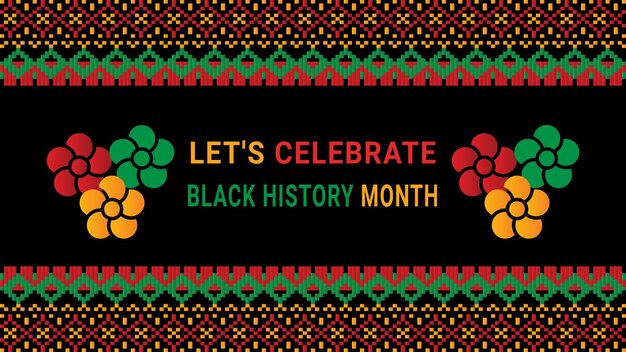 Vector black history month social media post vector design is celebrated annually in february