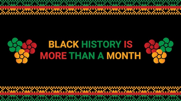 Black history month social media post vector design is celebrated annually in February