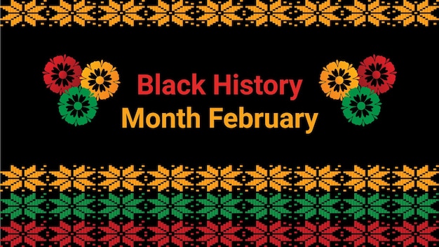 黒歴史月間ソーシャル メディア投稿ベクター デザインは、毎年 2 月に祝われます。