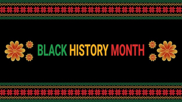 Black history month social media post vector design is celebrated annually in February