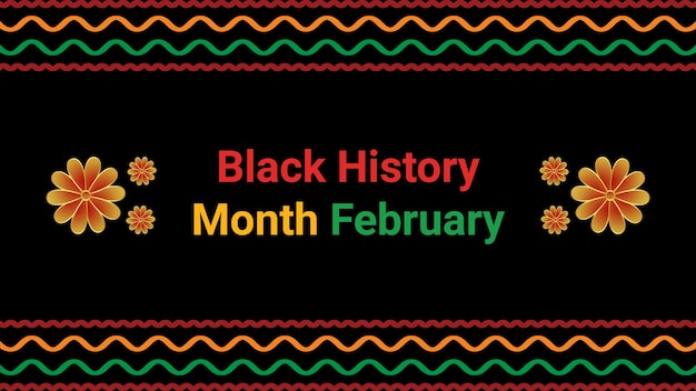 흑인 역사의 달 소셜 미디어 포스트 벡터 디자인은 매년 2월에 기념됩니다.
