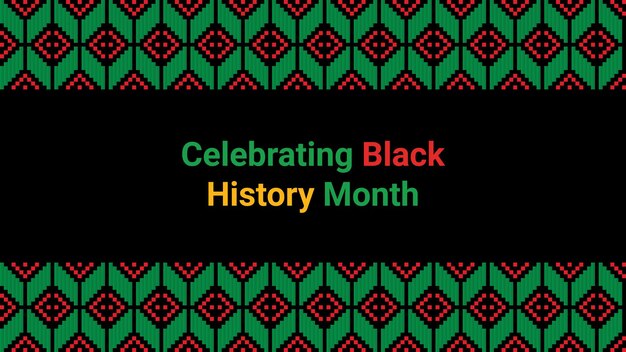 Black history month social media post vector design is celebrated annually in February