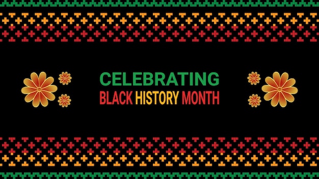 Black history month social media post vector design is celebrated annually in February