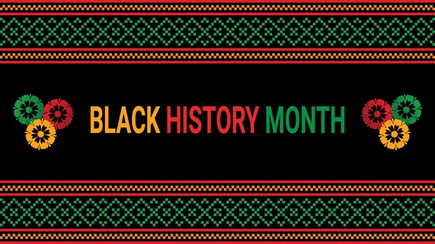 Black History Month social media post vector design wordt jaarlijks in februari gevierd