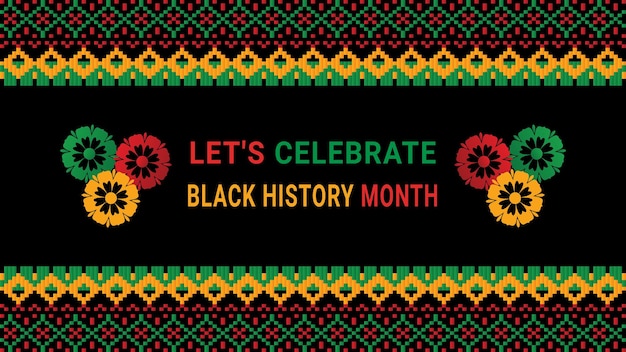 Black History Month social media post vector design wordt jaarlijks in februari gevierd