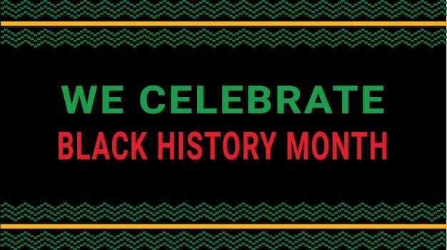 Black History Month social media post vector design wordt jaarlijks in februari gevierd