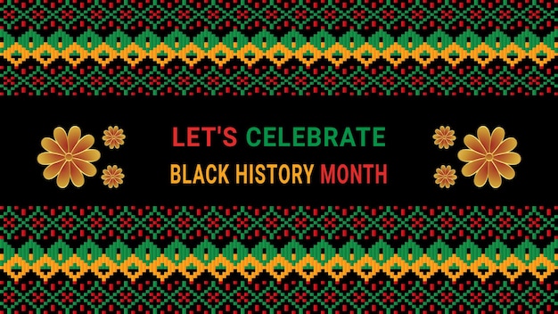 Black History Month social media post vector design wordt jaarlijks in februari gevierd