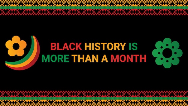 Black History Month social media post vector design wordt jaarlijks in februari gevierd