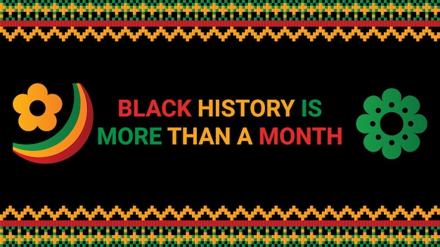 Black History Month social media post vector design wordt jaarlijks in februari gevierd