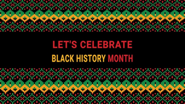 Black History Month social media post vector design wordt jaarlijks in februari gevierd