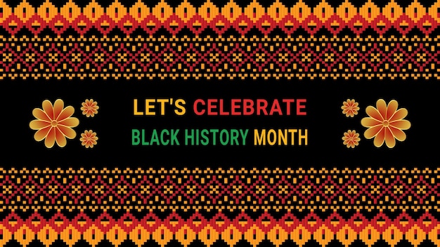 Black History Month social media post vector design wordt jaarlijks in februari gevierd