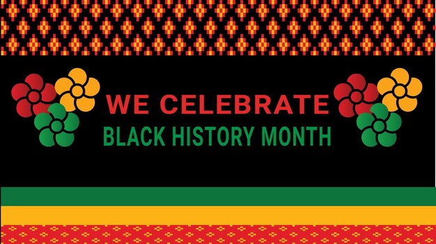 Vector black history month social media post