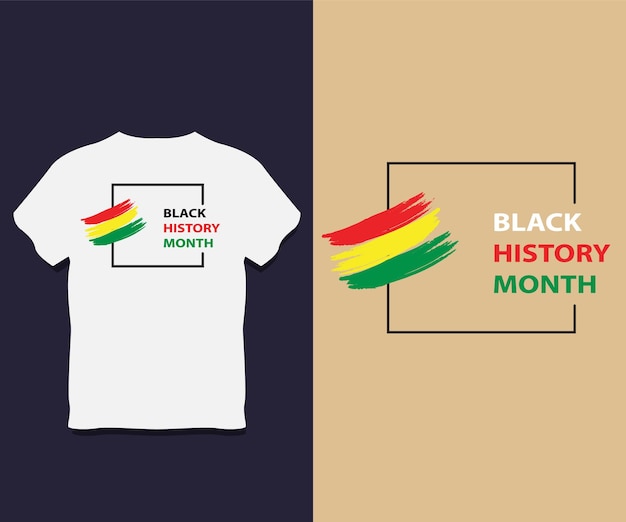 흑인 역사의 달 T 셔츠 디자인 벡터