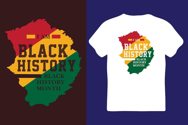 Vector black history month t-shirt ontwerp 1