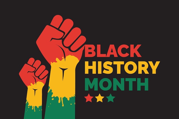 Vector black history month, template background, vector illustration design.