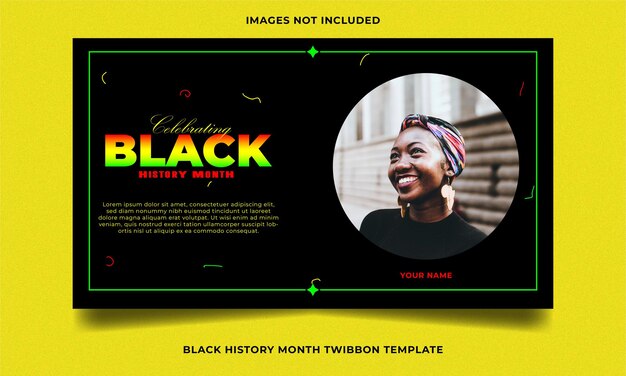 Black history month twibbon template 02