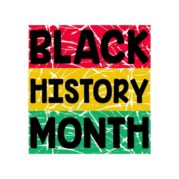 Black history month typography design vector