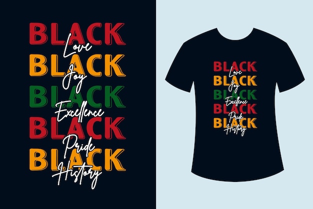 Vector black history month typography t shirt design vector