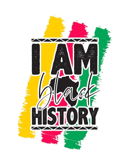 흑인 역사의 달 타이포그래피 티셔츠 디자인 흑인 역사의 달 인용 타이포그래피 티셔츠 디자인