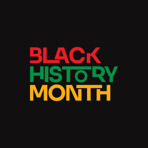 Векторный шаблон месяца черной истории дизайн для баннерных поздравительных открыток или печати