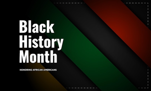 Black History Month vector template